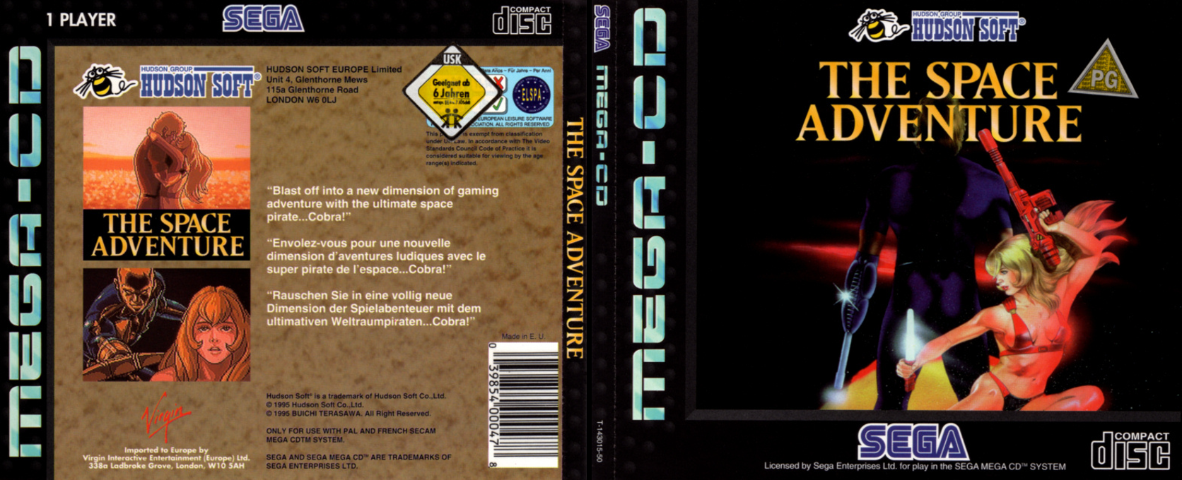Space Adventure, The - Cobra - The Legendary Bandit — box-texture (EU)