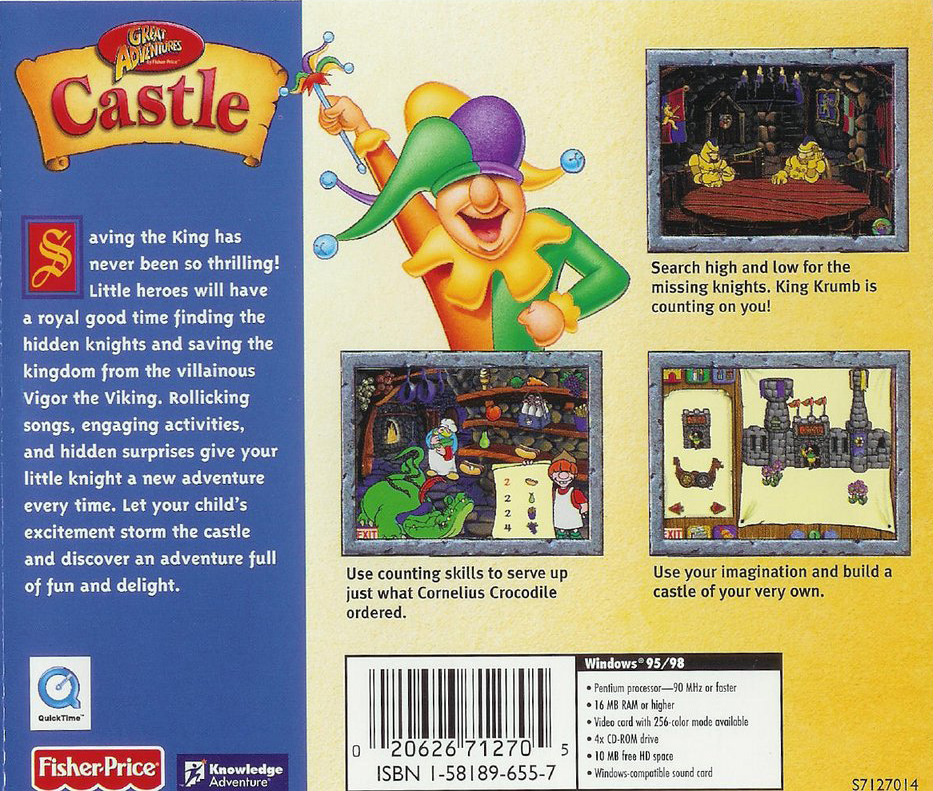 Great Adventures by Fisher-Price: Castle — box-2D-back (CUS)