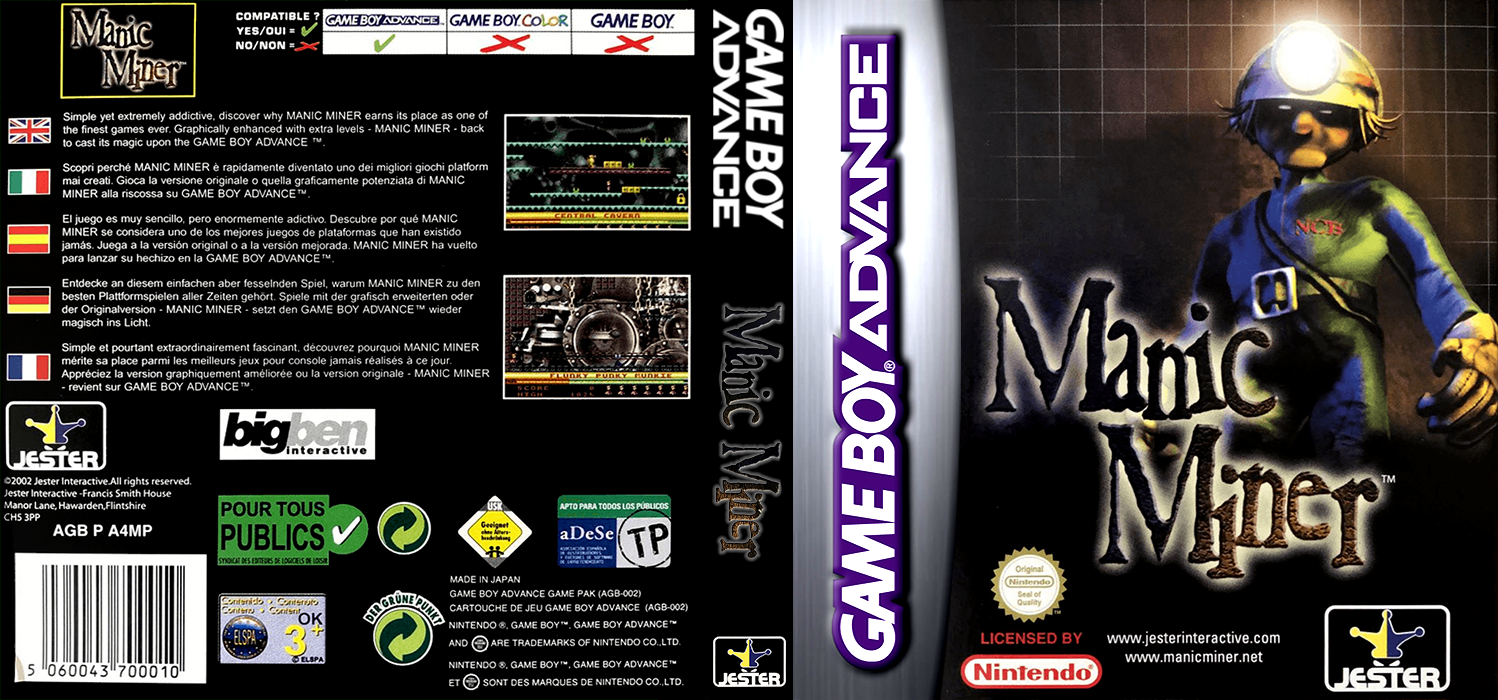 Manic Miner — box-texture (EU)