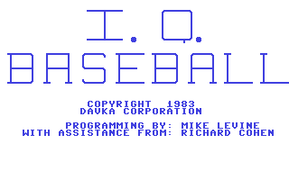 IQ Baseball — sstitle (WOR)