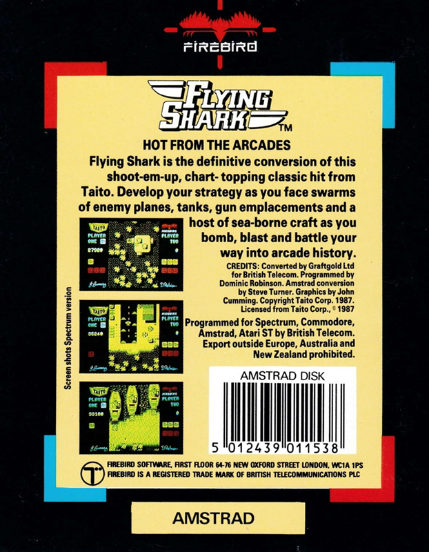 Flying Shark — box-2D-back (EU)