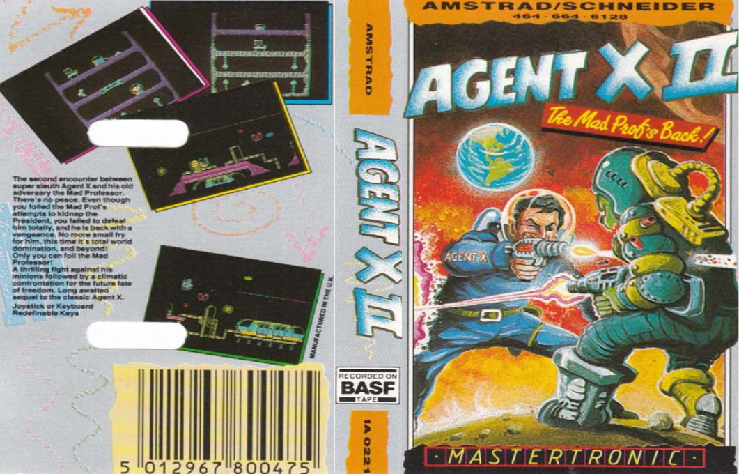 Agent X 2 - The Mad Prof's Back — box-texture (EU)