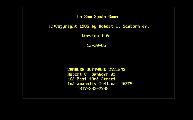 Sam Spade — sstitle (WOR)