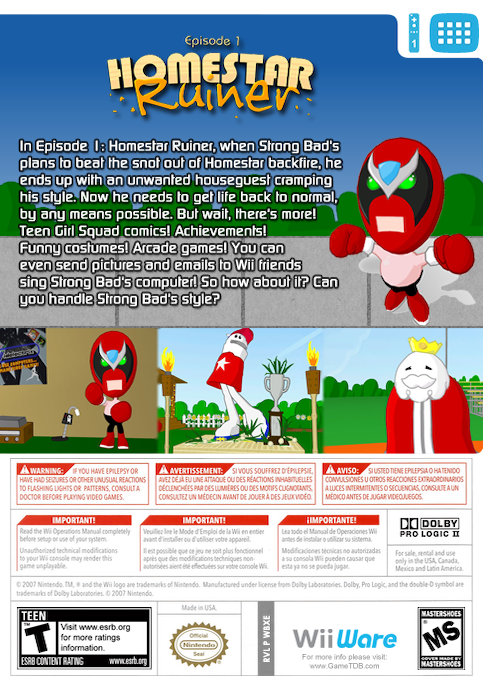 Strong Bad's Cool Game For Attractive People - Episode 1 - Homestar Ruiner — box-2D-back (US)