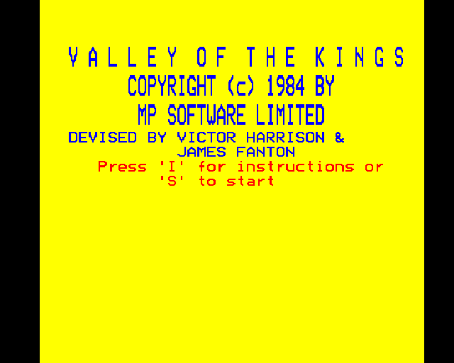 Valley Of The Kings, The — sstitle (WOR)