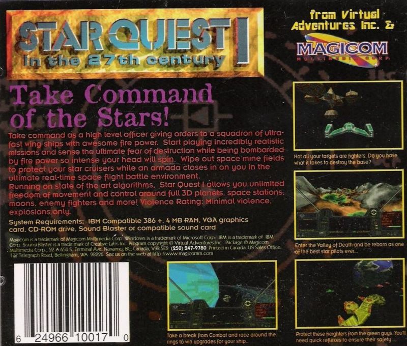 Star Quest I In The 27th Century — box-2D-back (CA)