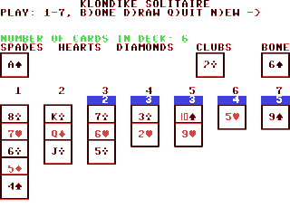 Klondike Solitaire — ss (WOR)