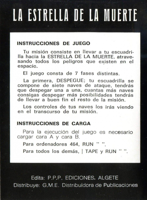 Estrella De La Muerte, La — box-2D-back (SP)