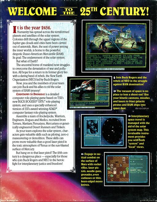 Buck Rogers - Countdown to Doomsday - Science Fiction Role-Playing Computer Game, Vol.I — box-2D-back (EU)