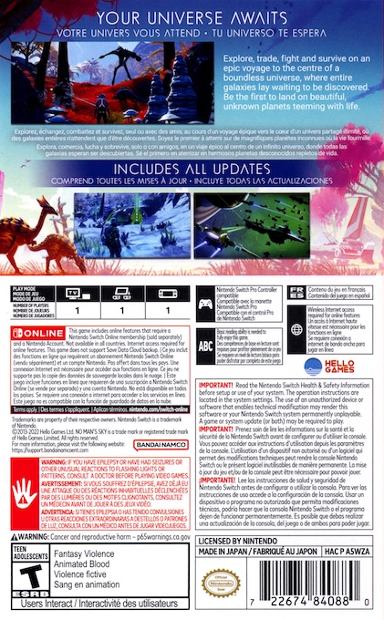 No Man's Sky — box-2D-back (US)