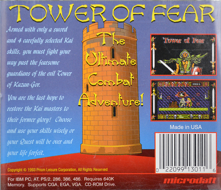 Tower of Fear — box-2D-back (CUS)