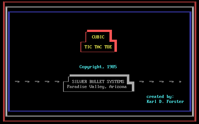 Cubic Tic Tac Toe box art