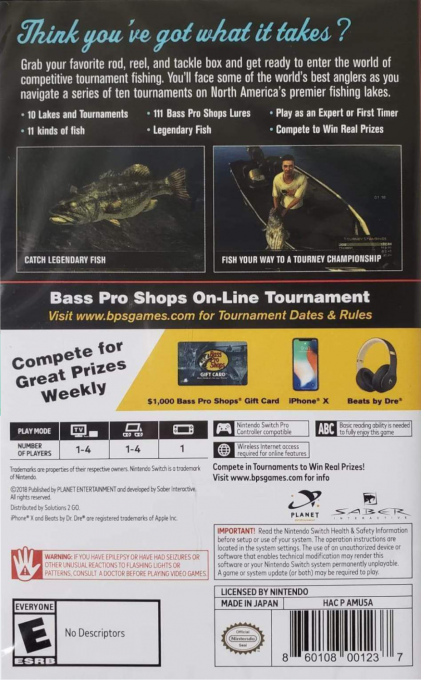 Bass Pro Shops - The Strike Championship Edition — box-2D-back (US)