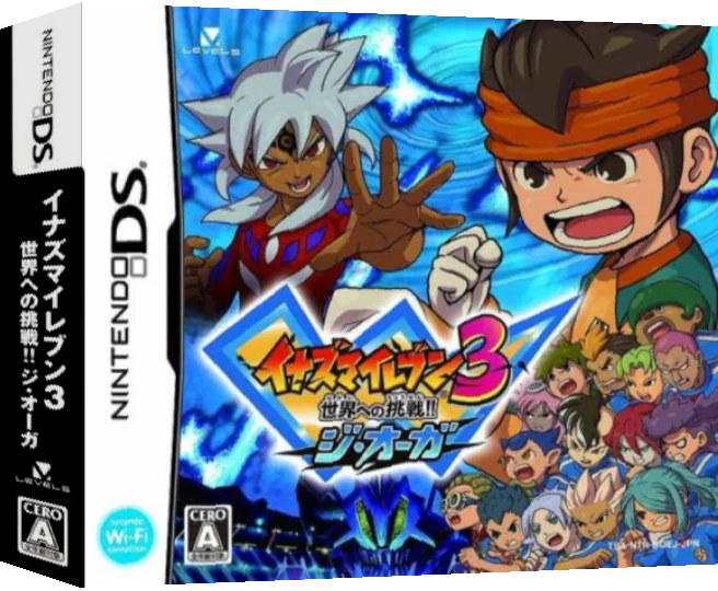Inazuma Eleven 3 - Sekai e no Chousen!! - The Ogre — box-3D (JP)