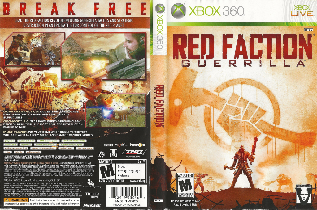 Red Faction - Guerrilla — box-texture (US)