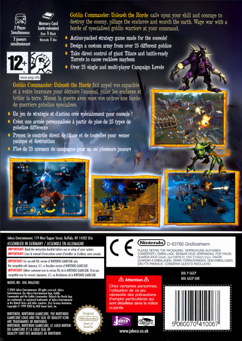 Goblin Commander - Unleash the Horde — box-2D-back (EU)
