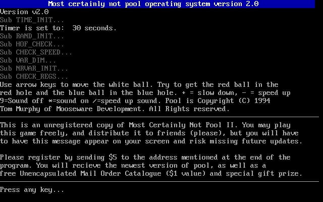 Most Certainly Not Pool II — sstitle (WOR)