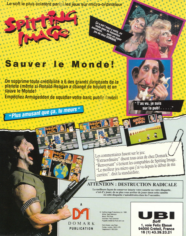Spitting Image - The Computer Game — box-2D-back (FR)