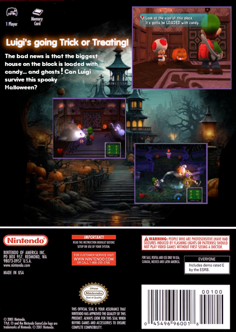 Luigi's Mansion - Halloween Haunt — box-2D-back (US)