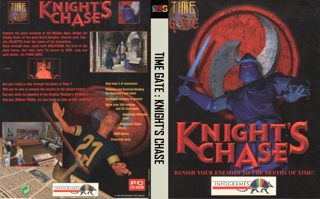 Time Gate: Knight's Chase — box-texture (EU)