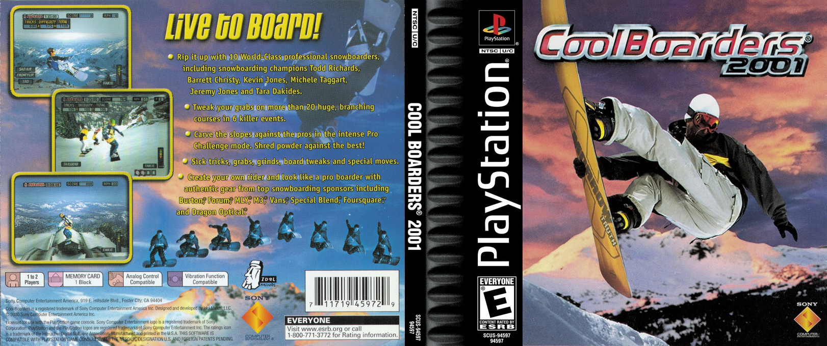 Cool Boarders 2001 — box-texture (US)