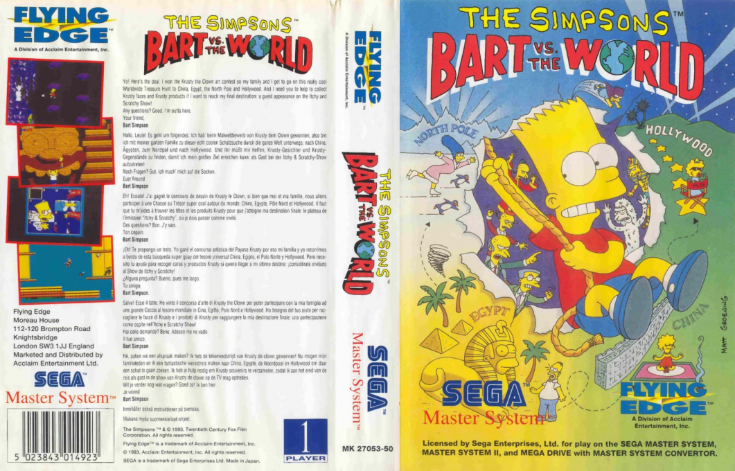 Simpsons, The - Bart vs. The World — box-texture (EU)