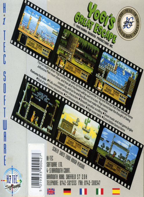 Yogi's Great Escape — box-2D-back (EU)