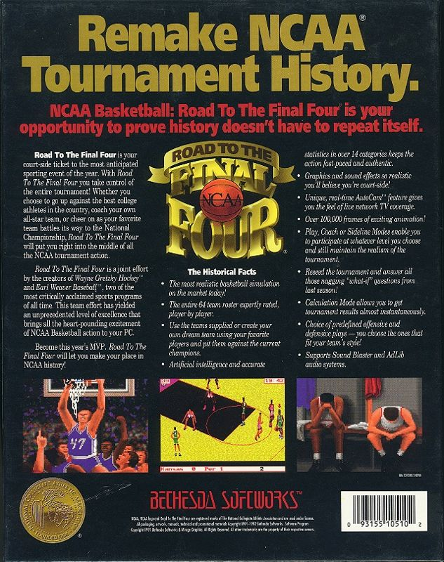NCAA - Road to the Final Four — box-2D-back (US)