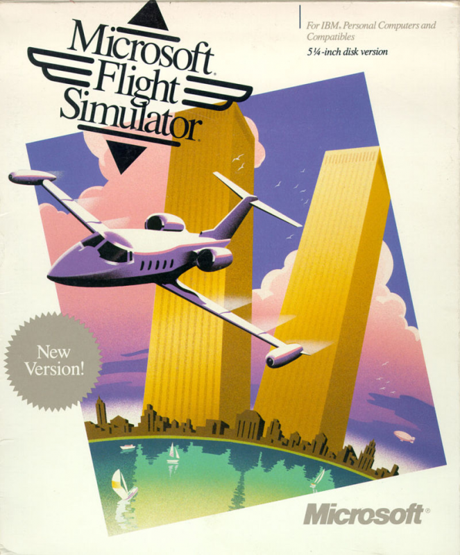 Microsoft Flight Simulator 3 box art