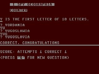 I Spy Geographia — ss (WOR)