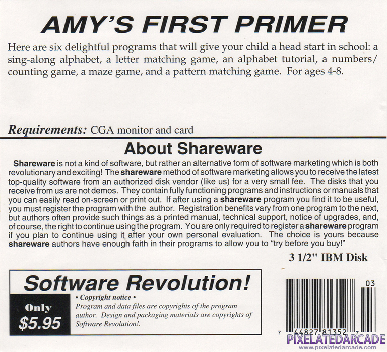 Amy's First Primer — box-2D-back (WOR)