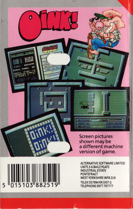 Oink! — box-2D-back (EU)