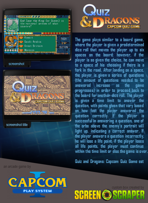 Quiz & Dragons: Capcom Quiz Game — box-2D-back (SS)