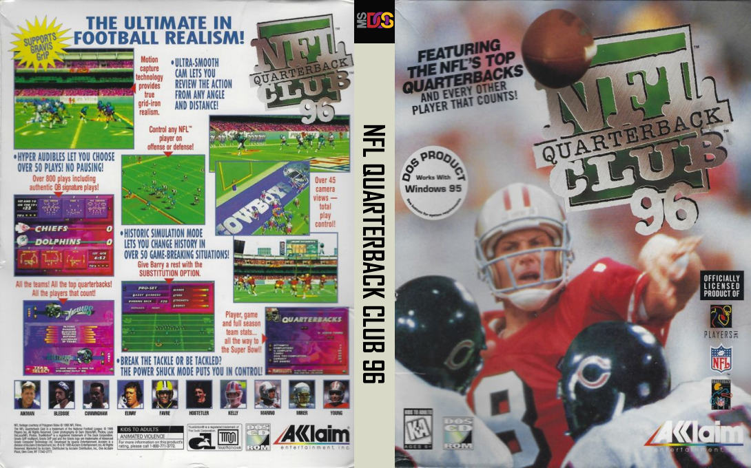 NFL Quarterback Club 96 — box-texture (US)