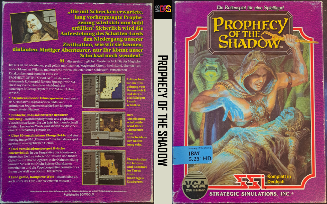 Prophecy Of The Shadow — box-texture (DE)