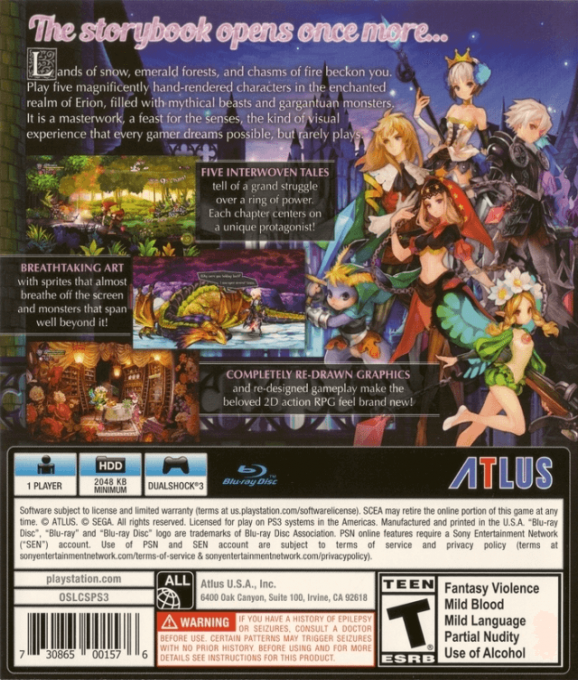 Odin Sphere - Leifthrasir — box-2D-back (US)