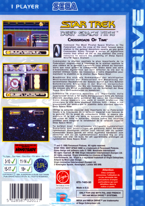Star Trek - Deep Space Nine - Crossroads Of Time — box-2D-back (EU)