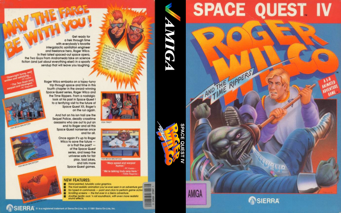 Space Quest IV - Roger Wilco and the Time Rippers — box-texture (WOR)