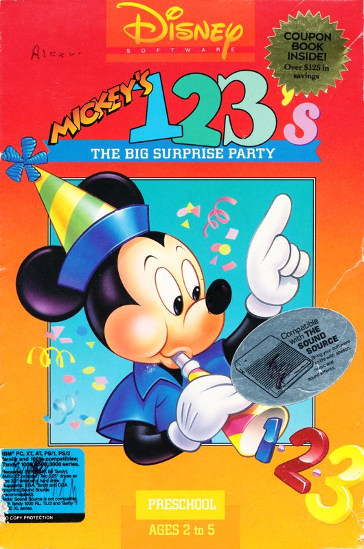 Mickey's 123's - The Big Surprise Party box art