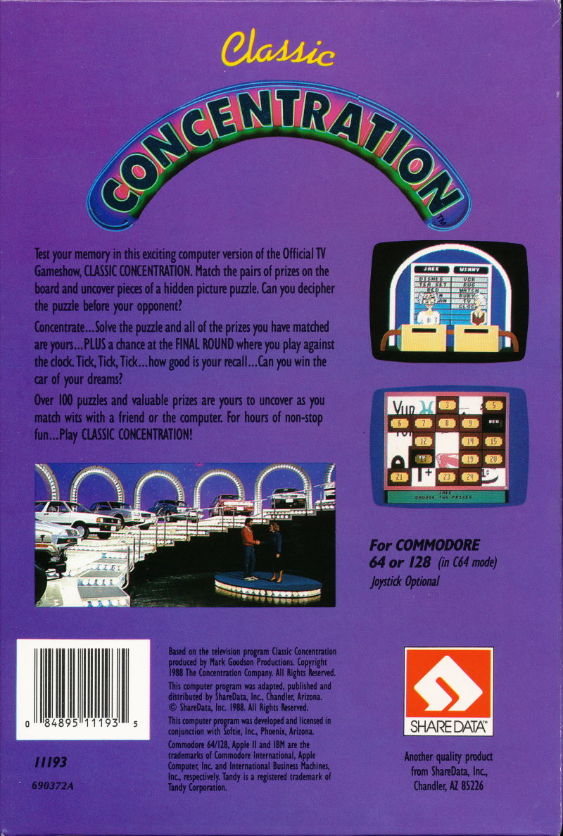 Classic Concentration — box-2D-back (US)