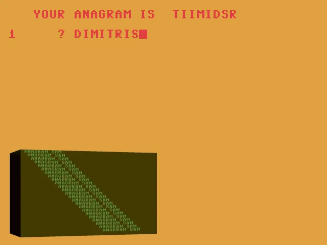 Anagram Sam — mixrbv2 (WOR)