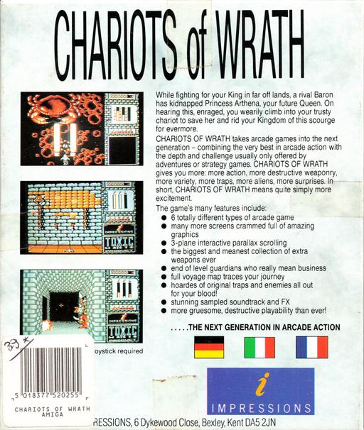 Chariots of Wrath — box-2D-back (WOR)