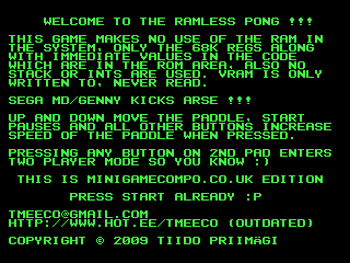 Pong RAM — sstitle (WOR)