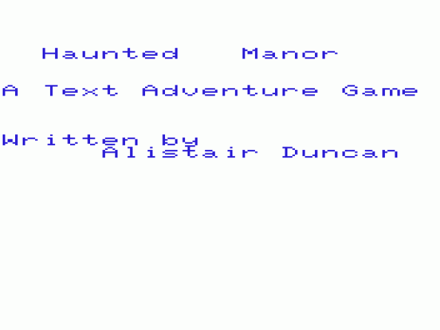 Haunted Manor — sstitle (WOR)
