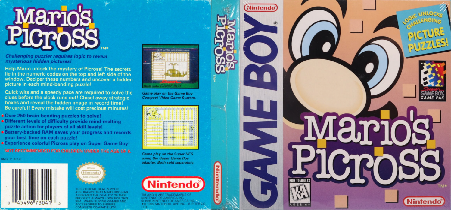 Mario No Picross — box-texture (US)