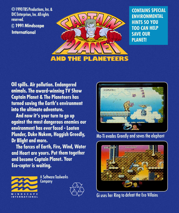 Captain Planet and the Planeteers — box-2D-back (EU)
