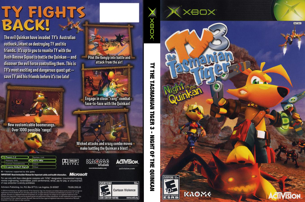 TY The Tasmanian Tiger 3 - Night Of The Quinkan — box-texture (US)