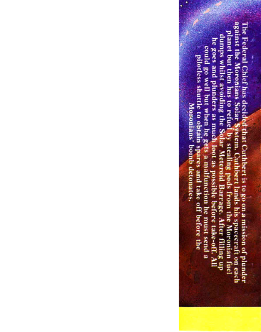 Cuthbert in Space — box-2D-back (EU)