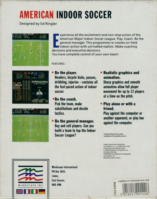 American Indoor Soccer — box-2D-back (EU)