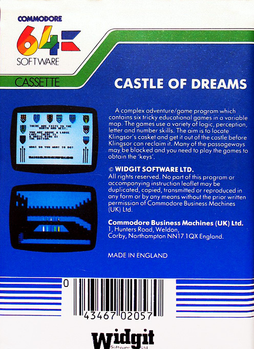Castle of Dreams — box-2D-back (EU)